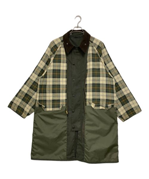 Barbour（バブアー）Barbour (バブアー) YOKE (ヨーク) JS 6WAY INSIDEOUT BURGHLEY グリーン×ブラウン サイズ:4の古着・服飾アイテム