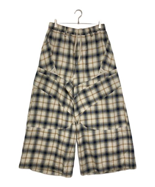 A NOVEL DAY（ア ノーベル デイ）A NOVEL DAY (ア ノーベル デイ) チェックパンツ ベージュ サイズ:3の古着・服飾アイテム