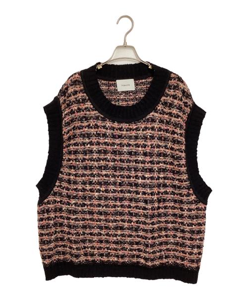 IROQUOIS（イロコイ）IROQUOIS (イロコイ) TUCK TWEED VS ブラック サイズ:3の古着・服飾アイテム