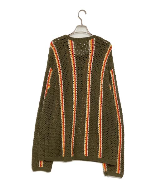 stussy（ステューシー）stussy (ステューシー) Patta (パタ) Loose Gauge Crewneck Sweater ブラウン×オレンジ×レッド サイズ:Lの古着・服飾アイテム