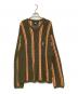 stussy（ステューシー）の古着「Loose Gauge Crewneck Sweater」｜ブラウン×オレンジ×レッド