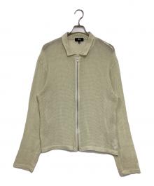 stussy（ステューシー）の古着「COTTON MESH ZIP LS SHIRT」｜イエロー