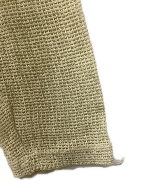 stussy（ステューシー）stussy (ステューシー) COTTON MESH ZIP LS SHIRT イエロー サイズ:Ｌの古着・服飾アイテム