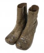 TODAYFULトゥデイフル）の古着「Square Short Boots」｜ブラウン