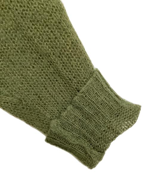 stussy（ステューシー）stussy (ステューシー) Loose Knit Logo Sweater カーキ サイズ:Lの古着・服飾アイテム