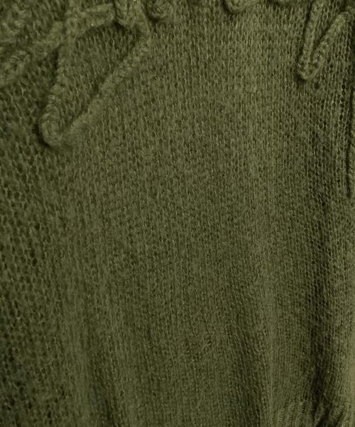 stussy（ステューシー）stussy (ステューシー) Loose Knit Logo Sweater カーキ サイズ:Lの古着・服飾アイテム