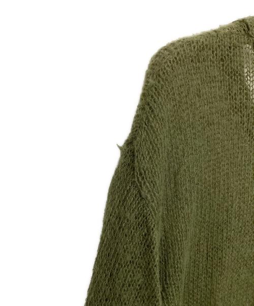 stussy（ステューシー）stussy (ステューシー) Loose Knit Logo Sweater カーキ サイズ:Lの古着・服飾アイテム