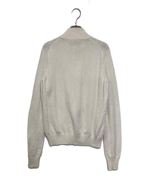 LORO PIANA（ロロピアーナ）LORO PIANA (ロロピアーナ) ジップアップ比翼コットンニットジャケット ホワイト サイズ:46の古着・服飾アイテム