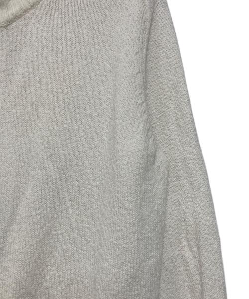 LORO PIANA（ロロピアーナ）LORO PIANA (ロロピアーナ) ジップアップ比翼コットンニットジャケット ホワイト サイズ:46の古着・服飾アイテム