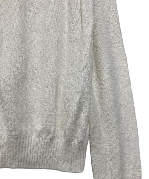 LORO PIANA（ロロピアーナ）LORO PIANA (ロロピアーナ) ジップアップ比翼コットンニットジャケット ホワイト サイズ:46の古着・服飾アイテム