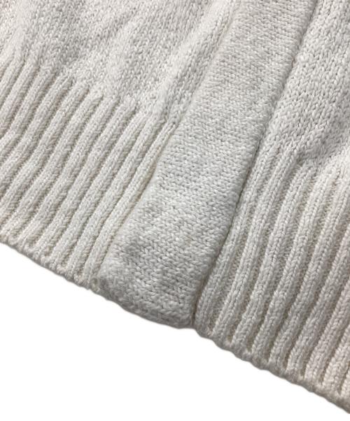 LORO PIANA（ロロピアーナ）LORO PIANA (ロロピアーナ) ジップアップ比翼コットンニットジャケット ホワイト サイズ:46の古着・服飾アイテム
