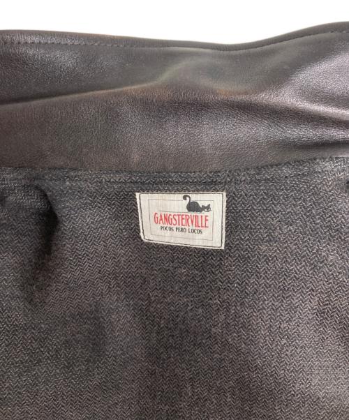 GANGSTERVILLE（ギャングスタービル）GANGSTERVILLE (ギャングスタービル) カウハイドスポーツジャケット ブラック サイズ:Lの古着・服飾アイテム