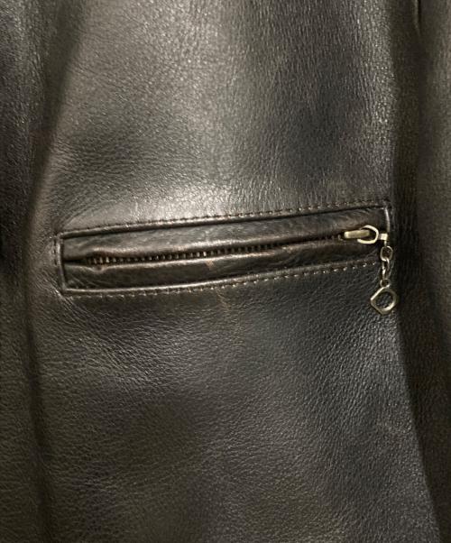 GANGSTERVILLE（ギャングスタービル）GANGSTERVILLE (ギャングスタービル) カウハイドスポーツジャケット ブラック サイズ:Lの古着・服飾アイテム