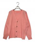HOMME PLISSE ISSEY MIYAKEオム プリッセ イッセイ ミヤケ）の古着「Vネックプリーツカーディガン」｜ピンク