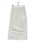 ISSEY MIYAKE (イッセイミヤケ) フロントスリッドロングスカート ホワイト サイズ:2：12000円