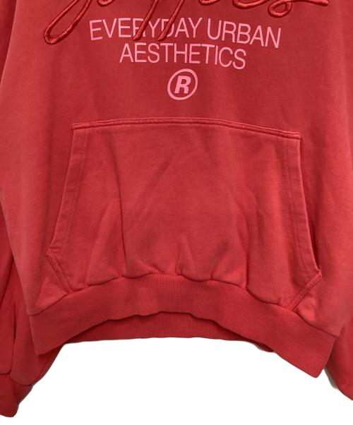 scuffers（スカッファー）SCUFFERS (スカッファー) ロゴ刺繍クロップドプルオーバーパーカー レッド サイズ:XSの古着・服飾アイテム
