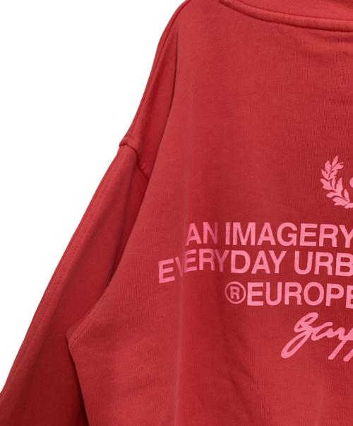 scuffers（スカッファー）SCUFFERS (スカッファー) ロゴ刺繍クロップドプルオーバーパーカー レッド サイズ:XSの古着・服飾アイテム