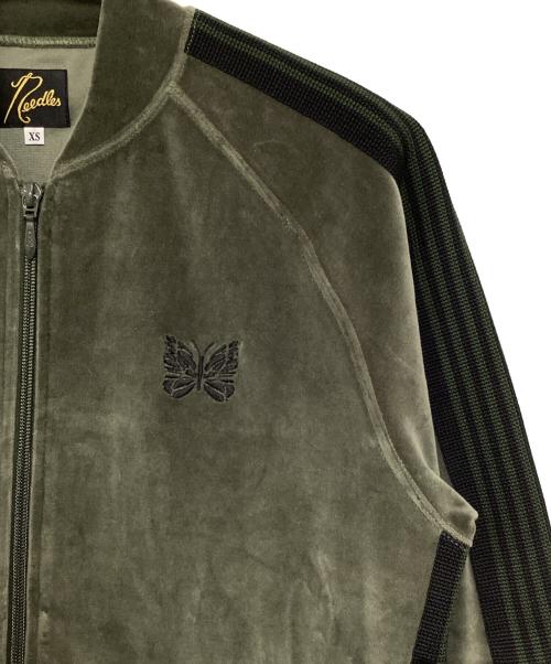 Needles（ニードルズ）Needles (ニードルズ) R.C. Track Jacket - C/Pe Velour グリーン サイズ:XSの古着・服飾アイテム