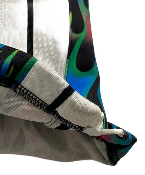 Palm Angels（パーム エンジェルス）Palm Angels (パーム エンジェルス) バーニング柄トラックパンツ グリーン×ブルー サイズ:Mの古着・服飾アイテム