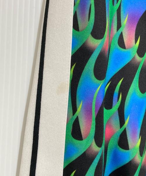 Palm Angels（パーム エンジェルス）Palm Angels (パーム エンジェルス) バーニング柄トラックパンツ グリーン×ブルー サイズ:Mの古着・服飾アイテム