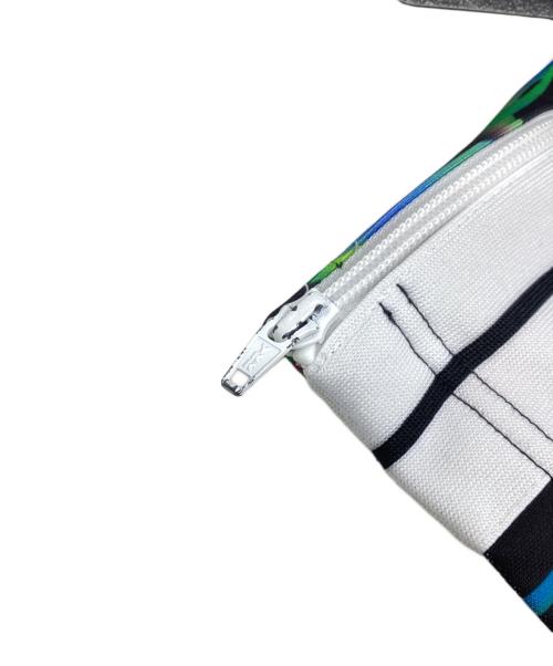 Palm Angels（パーム エンジェルス）Palm Angels (パーム エンジェルス) バーニング柄トラックパンツ グリーン×ブルー サイズ:Mの古着・服飾アイテム