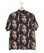 SUPREMEシュプリーム）の古着「Lil Kim S/S Shirt」｜グレー×ベージュ