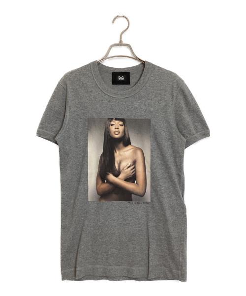 D&G（ディーアンドジー）D&G (ディーアンドジー) L'IMPERATRICE プリントTシャツ グレー サイズ:46の古着・服飾アイテム