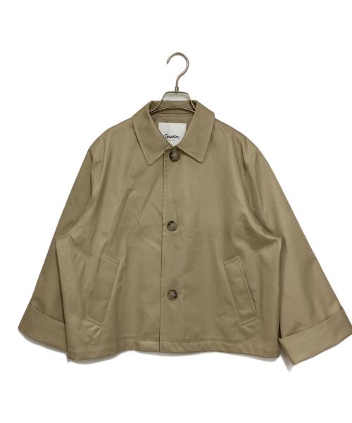 Gymphlex（ジムフレックス）Gymphlex (ジムフレックス) コットン ギャバジン ショート コート ブラウン サイズ:14の古着・服飾アイテム