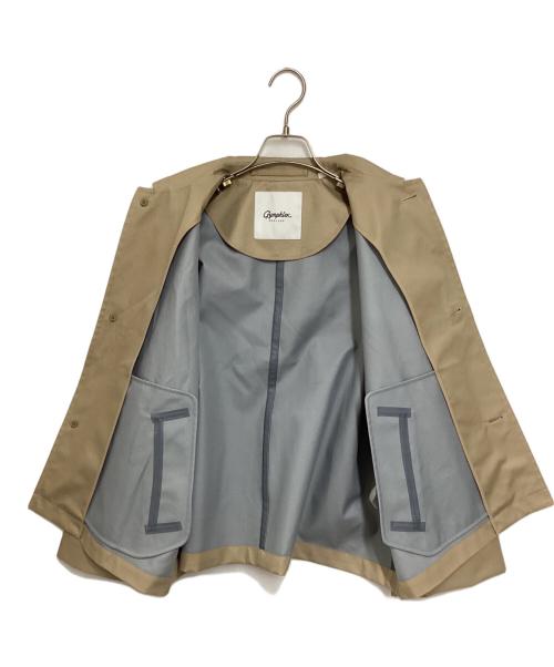 Gymphlex（ジムフレックス）Gymphlex (ジムフレックス) コットン ギャバジン ショート コート ブラウン サイズ:14の古着・服飾アイテム