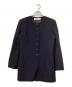 Christian Dior（クリスチャン ディオール）の古着「7つ釦 ロングノーカラージャケット」｜ネイビー