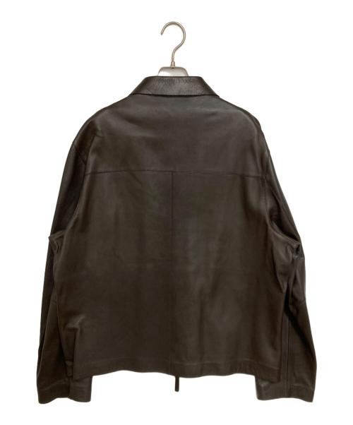 ZARA（ザラ）ZARA (ザラ) レザーダブルジップアップジャケット ブラウン サイズ:XLの古着・服飾アイテム