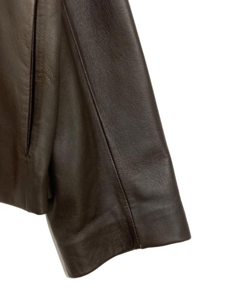 ZARA（ザラ）ZARA (ザラ) レザーダブルジップアップジャケット ブラウン サイズ:XLの古着・服飾アイテム