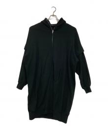 LIMI feu（リミフゥ）の古着「40/2 COTTON REMOVABLE SLEEVE LONGPARKER」｜ブラック