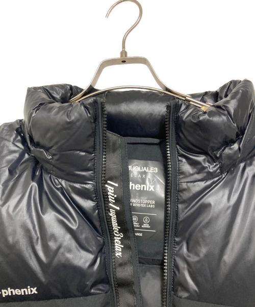 PHENIX（フェニックス）PHENIX (フェニックス) 1PIU1UGUALE3 RELAX (ウノピゥウノウグァーレトレ リラックス) コンビダウンベスト ブラック サイズ:XLの古着・服飾アイテム