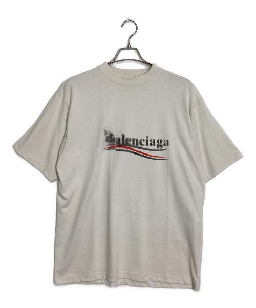 BALENCIAGA（バレンシアガ）BALENCIAGA (バレンシアガ) キャンペーンロゴプリント Tシャツ ホワイト サイズ:XSの古着・服飾アイテム