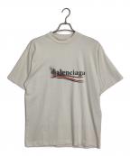 BALENCIAGAバレンシアガ）の古着「キャンペーンロゴプリント Tシャツ」｜ホワイト