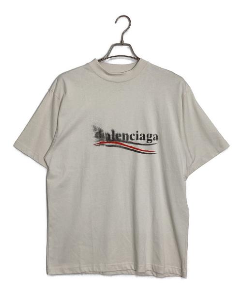BALENCIAGA（バレンシアガ）BALENCIAGA (バレンシアガ) キャンペーンロゴプリント Tシャツ ホワイト サイズ:XXSの古着・服飾アイテム