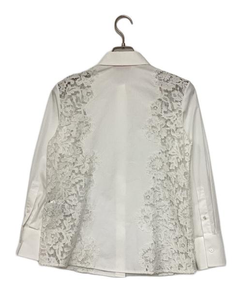 VALENTINO（ヴァレンティノ）VALENTINO (ヴァレンティノ) 比翼レースシャツ ホワイト サイズ:38の古着・服飾アイテム
