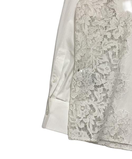 VALENTINO（ヴァレンティノ）VALENTINO (ヴァレンティノ) 比翼レースシャツ ホワイト サイズ:38の古着・服飾アイテム