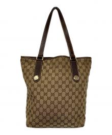 GUCCI（グッチ）の古着「トートバッグ」｜ベージュ×ブラウン