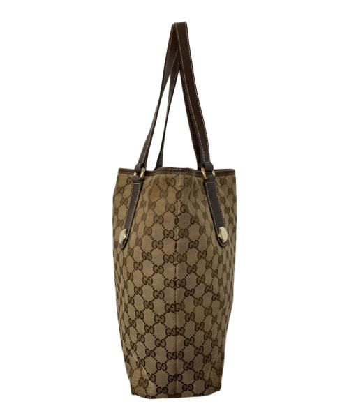 GUCCI（グッチ）GUCCI (グッチ) トートバッグ ベージュ×ブラウンの古着・服飾アイテム