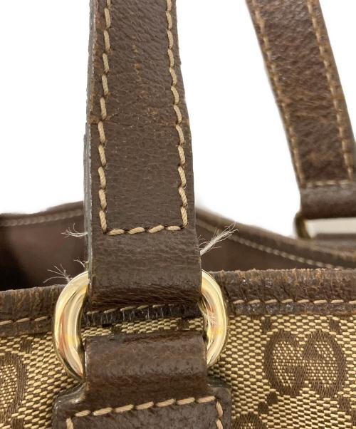 GUCCI（グッチ）GUCCI (グッチ) トートバッグ ベージュ×ブラウンの古着・服飾アイテム