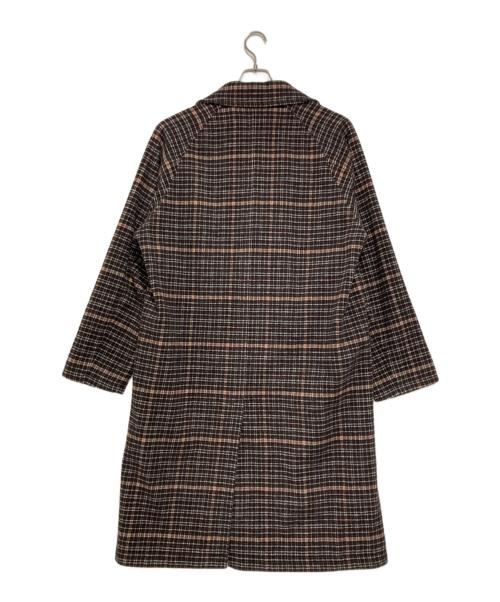 MONKEY TIME（モンキータイム）MONKEY TIME (モンキータイム) MS MELTON OVER SIZED COAT ブラウン×グレー サイズ:Ｍの古着・服飾アイテム