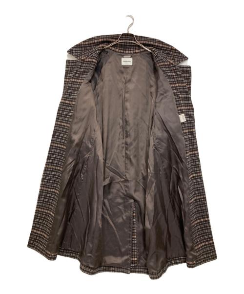 MONKEY TIME（モンキータイム）MONKEY TIME (モンキータイム) MS MELTON OVER SIZED COAT ブラウン×グレー サイズ:Ｍの古着・服飾アイテム