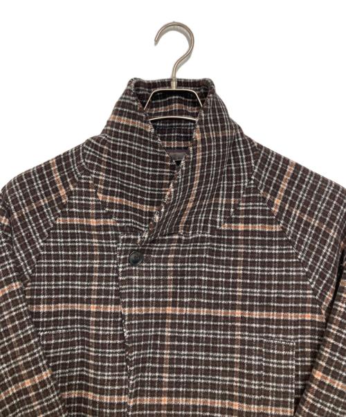 MONKEY TIME（モンキータイム）MONKEY TIME (モンキータイム) MS MELTON OVER SIZED COAT ブラウン×グレー サイズ:Ｍの古着・服飾アイテム