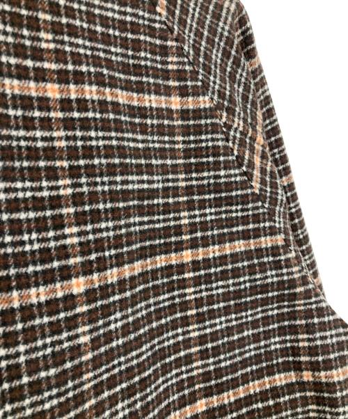 MONKEY TIME（モンキータイム）MONKEY TIME (モンキータイム) MS MELTON OVER SIZED COAT ブラウン×グレー サイズ:Ｍの古着・服飾アイテム