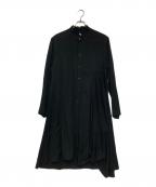 GROUND Yグラウンドワイ）の古着「Front left twist Long shirt」｜ブラック