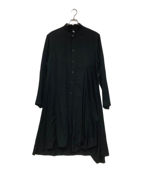 GROUND Y（グラウンドワイ）GROUND Y (グラウンドワイ) Front left twist Long shirt ブラック サイズ:3の古着・服飾アイテム
