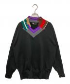 KOLORカラー）の古着「Pe強撚天竺ニット」｜ブラック