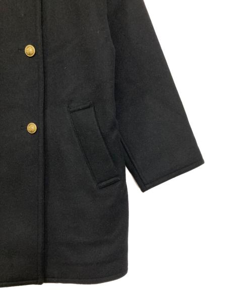FRAMeWORK（フレームワーク）FRAMeWORK (フレームワーク) Super 100ダブルクロスPコート ブラック サイズ:38の古着・服飾アイテム